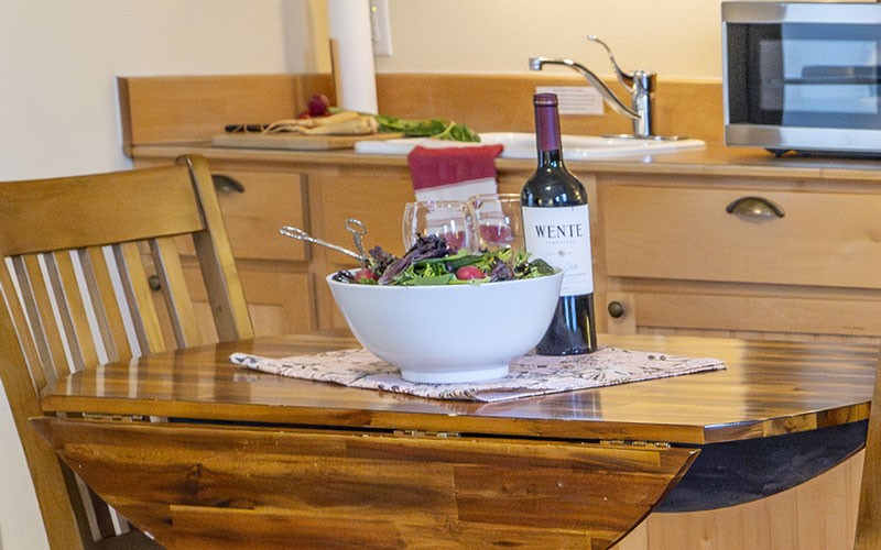 Falls-Suite-Fully-Equipped-Kitchen-at-Victoria-Falls-House-Nelson-BC Fully equipped kitchen with all necessary appliances and utensils in the Falls Suite, Victoria Falls House, Nelson BC.