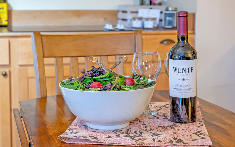 Fully equipped kitchens in all Victoria-Falls-Guest-House-in-Nelson-BC Fully equipped kitchens in all suites at Victoria Falls Guest House in Nelson, BC.